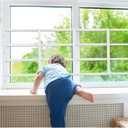 Fixed Window Safety Guard 19x 54 *2 Pack Adjustable Width Prevents Accidental Falls, Non-Egress, Tamper Resistant Screws Included, White, Single Pack