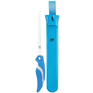 CUDA 7" Freshwater Fillet #18124 Titanium Bonded Corrosion Resistant Stainless Steel Blade Fish Knife with Flex Blade & Non-Slip Grip | Sheath Included
