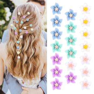 20Pcs Flower Clips Purple Hair Accessories for Girls Rapunzel Hair Flowers floral hair pins Small Flower Hair Clips Braided Hair Clips Toddler Girl Hair Clips Flower Girl Wedding(Color)