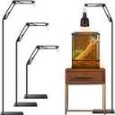 Reptile Lamp Stand Reptile Light Stand (15.7inch to 74.3inch) with 360° Adjustable Swing Arm, Heat Lamp Holder for Bearded Dragon Turtles Snake and Chicks