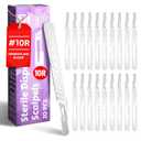 Pack of 20 Dermaplane Razor for Women Face Disposable 10R Blades Dermaplaning Scalpels - Size 10R Scalpel Blades, Scalpel for Dermaplaning Tool 10R Scalpel Disposable Scalpels