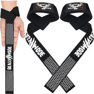 BEAST RAGE Lifting Wrist Straps for Weightlifting, Straps Gym Grip Power Workouts Lifting Straps Padded Cotton Men Women Wrap Lift, Deadlift Bodybuilding Weight Lifting Exercise Straps (Basic)