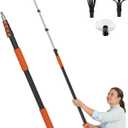 LAANPOLE 26FT Reach Light Bulb Changer for High Ceilings, Light Bulb Changer with Baskets and Suction Cup for Recessed Lights with 20FT Telescoping Extension Pole