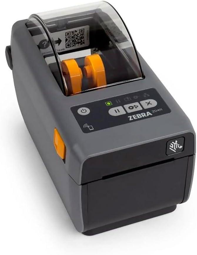 Zebra ZD411 (Zebra ZD410 Replacement) Direct Thermal Label Printer | 203 DPI | ZD4A022-D01M00EZ | USB, USB Host, Modular Connectivity Slot, BTLE5, EZPL | 2 in Width | Includes Jetset Software