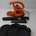 BLACK+DECKER Corded Leaf Blower Leaf Vacuum and Leaf Mulcher 3-in-1, Up to 230 MPH, 12 Amp Handheld Blower and Vacuum Combo (BV3600)