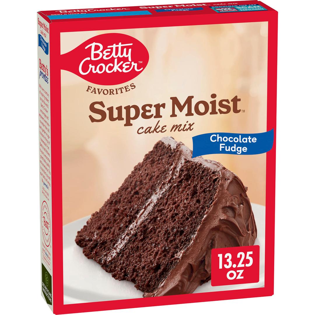 8 x Betty Crocker Favorites Super Moist, Chocolate Fudge, Cake Mix, 13.25 oz