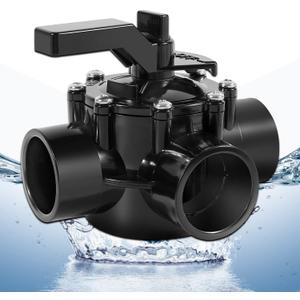 3-Way PVC 1 to 1.5 Inch Diverter Valve Compatible with Ground Pool, Tub & Spa System Replace Part for 263037