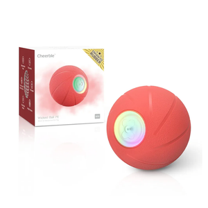 Cheerble [Enhanced Rubber Version Smart Interactive Dog Toy, Wicked Ball PE, Automatic Moving Bouncing Rotating Ball for Medium Dogs Boredom with LED Lights