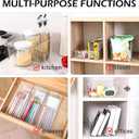 Clear Plastic Storage Bins 8 Pack - Pantry Organizers and Storage, Fridge Organizer Containers for Kitchen, Cabinet, Freezer, Bathroom, Clost, Home Organization