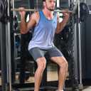 EZRUN Mens Tank Tops Quick Dry Workout Muscle Sleeveless Shirts for Summer Bodybuilding Running Fitness Training (Medium, Blue)