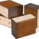 Wood Bed Risers (Brown, 4 inch)