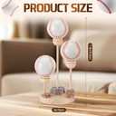 5 x Kathfly Baseball Stand Holder Wooden Baseball Display Stand Multi Tiered Ball Ring Storage Holder for Table Centerpiece Wood Room Decor Sports Lover Gifts for Boys Men Father Coach Athletes, 3 Tiers