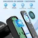 Fingerprint Door Lock, Door Locks for Bedroom, Keyless Entry Door Knob with Handle,Generate Passcode App Remotely-Smart Door Lock for Apartment, Office-Black