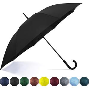 SoulRain 50 Inch Large Stick Umbrella Windproof Automatic Open Oversized J Handle Umbrellas for Men and Women Unbreakable Strong Travel Golf Umbrella