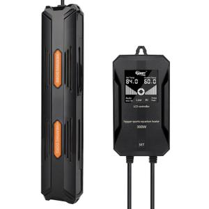 hygger Aquarium Heater, 100W/200W/300W/500W/800W Submersible Fish Tank Heater with Over-Temperature Protection and Automatic Power-Off Fish Heater with Digital Controller for Freshwater and Saltwater