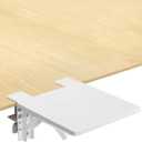 suptek Ergonomics Desk Extender Tray, 9.5"x9.1" Clamp on Table Mount Arm Wrist Rest Shelf, 90 Foldable Computer Arm Rest for Desk, White, DSF3W