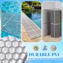 Tinideya 1 Roll Drainage Pool Floor Mat, Non Slip PVC Swimming Pool Mat, Slim Width Waterproof Flooring Accessories Easy to Cut for Outdoor Indoor Deck Shower Balcony Garage Home Use (Grey,1 x 10 ft)