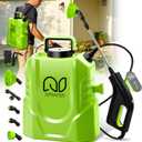 Battery Powered Backpack Sprayer 3 Gallon, Garden Sprayer with 3 Adjustable Pressures & Digital Display, Electric Pump Sprayer with 2.2Ah Battery, Telescopic Wand, 5 Nozzles for Yard Lawn