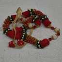 LoveNspire Indian Garland Haar Mala 16 Inch God Goddess Haar Mala Idol Pooja Item Garland for Photo Frame Idol God Shringar Mala Reusable Satin Mala Temple Decor