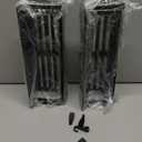 HuggieGems Metal 4 Pack Magnetic Spice Storage Rack Organizer for Refrigerator and Oven, Black Fridge Organizers and Storage