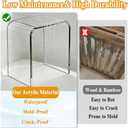 Acrylic Shower Stool for Inside Shower, Clear Bathroom Bench, Non-Slip Waterproof Bath Seat for Shaving Legs & Spa, Supports up to 330 lbs
