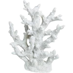 PINVNBY Artificial Coral Ornament Aquarium Sea Plants Decoration Underwater Craft Resin Fish Tank Landscape (White) (Style 1-white)