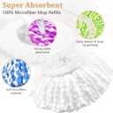 NICEMOVIC 5 Pack Spin Mop Replacement Head for 360 Spin Mop System, Round Shape Standard Universal Size Mop Head, Microfiber Spin Mop Refills Easy Cleaning and Machine Washable