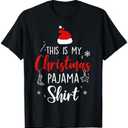Funny Christmas PJ Pajama Men Women PJS for Family T-Shirt Size XL