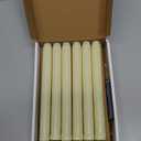 Homemory 12 Pcs Plastic Flameless Taper Candles with Remote Timer Dimmer, Ivory Led Candlesticks with Flickering Flame Light, Lifelike Taper Candles Battery Operated for Indoor Decoration 9.6 Inches