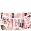 Cowgirl One High Chair Banner1st Birthday Highchair BannerCowgirl Theme Party Birthday DecorGirl Pink Farm Western First/1st Birthday Photo BackdropCake Smash Baby Shower