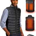 Loowoko Heated Vest for Men with Battery Pack Included, Rechargeable Electric Heating Jacket Coat, Lightweight Warming Vests