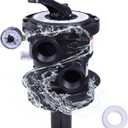 SP0714T Top-Mount Multi Port Valve Compatible with Hayward VariFlo, Replacement for Hayward Above-Ground Pro or VL Series Sand Filter, 1.5 FIP Plumbing, 7-Position Control Valve (Black)