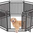32 Inch Dog Playpen Outdoor, 8 Panels Puppy Playpen Heavy Duty Dog Play Pen Indoors, Rust Resistant Dog Pen for Large/Medium/Small Dogs, Dog Fence for RV Camping