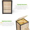 130 Gallon Solid Wood Composter, Outdoor Compost Bin with Pull-Out Door, Heavy Duty Composting Bin for Backyard, Garden, Patio, Natural