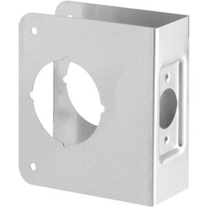 Prime-Line MP10852 Lock and Door Reinforcer, 2-1/8 In. x 2-3/8 In. x 1-3/8 In., Stainless Steel (Single Pack)