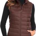 Obosoyo Women's Ultra Light Long Down Vest Winter Packable Down Jacket Lightweight Outdoor Puffer Vest Coat (XX-Large)