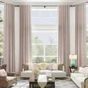 SPWIY 168 Inch Linen Curtains for Ceiling to Floor Living Room 1 Panel Extra Long Back Tab Custom Curtain Light Filtering 2 Story High Ceiling Large Window Drapes for Loft Hall Hotel 14 FT Oatmeal