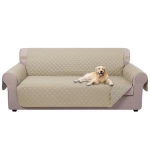 U-NICE HOME Large Sofa Cover Reversible Couch Cover for Dogs with Elastic Straps Water Resistant Furniture Protector for Pets Couch Cover for 4 Cushion Couch (Oversized Sofa, Sand/Beige) 78 Inch Sofa