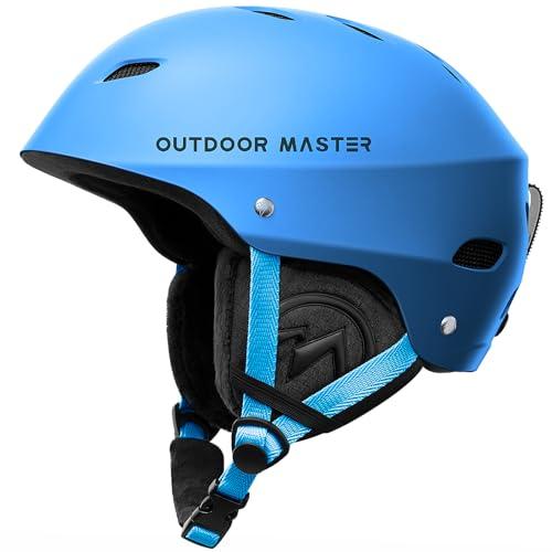 OutdoorMaster Kelvin Ski Helmet - Snowboard Helmet for Men, Women & Youth (Blue,M)
