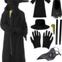 HAOSUN Plague Doctor Costume for Kids set Plague Doctor Mask Halloween Costumes for Boys