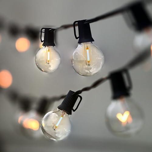 Lampat String Lights, LED 12 Light Bulbs G40 Globe String Lights with Bulbs-UL Listd for Indoor/Outdoor Commercial Decor