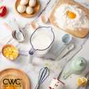 COOK WITH COLOR Measuring Cup Set - 9 PC. Nesting Stackable Liquid Measure Cup, Dry Measuring Cups and Spoons with Funnel and Scraper - Nesting Measuring Cups that Click Together for Easy Storage