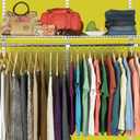 Rubbermaid Configurations Closet Shelves & Hanging Kit (2) 26" Shelves White Custom Pantry Organizer and Storage/Clothes Rack for Home/Laundry/Bathroom/Mudroom/Pantry/Linen Closet