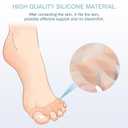 KTSAY Silicone Toe Separators for Women & Men - Toe Spacers for Bunion Relief, Hammer Toe, Plantar Fasciitis & Pedicures | Includes Metatarsal Pad & Therapeutic Yoga Cushion for Foot Pain (2, Beige)