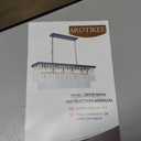 Large Rectangular Dining Room Chandelier for Extra-Long Tables, 55'' Linear Light Fixture with 21 Lights, Not for Kitchen Island or Small Dining Rooms (Black)