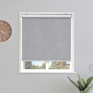 Sunoff Blackout Roller Shades Blinds Cordless for Windows Pull Down Room Darkening Door Blinds with Thermal Insulated Easy to Install for Living Room,Bedroom,Home,Office,Heather Grey 23" W x 72" H