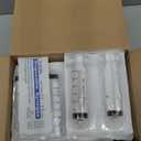 HiMo Pack of 50 - 60mL Luer Lock Syringe without Needle Large Plastic Sterile Syringes with Cap 50mL/60cc