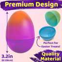 stargo 8 Pack - Plastic Easter Eggs Empty 3.2 Large Plastic Eggs Fillable for Easter Egg Hunt, Easter Egg Basket, Party Favor, Surprise Egg. Set of Multicolored Ombre Pastel Eggs