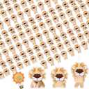 Zhanmai 100 Pcs Mini Lion Plush Toys Bulk Lion Keychain Stuffed Animals for Birthday Party Favors Easter Egg Fillers Valentines Gifts Classroom Prizes Goodies Bags Kids Backpack Accessories