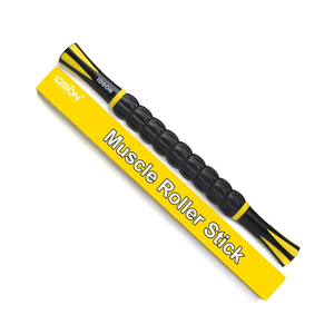Idson Muscle Roller Stick for Athletes- Body Massage Sticks Tools-Muscle Roller Massager for Relief Muscle Soreness,Cramping and Tightness,Help Legs and Back Recovery, Black Yellow